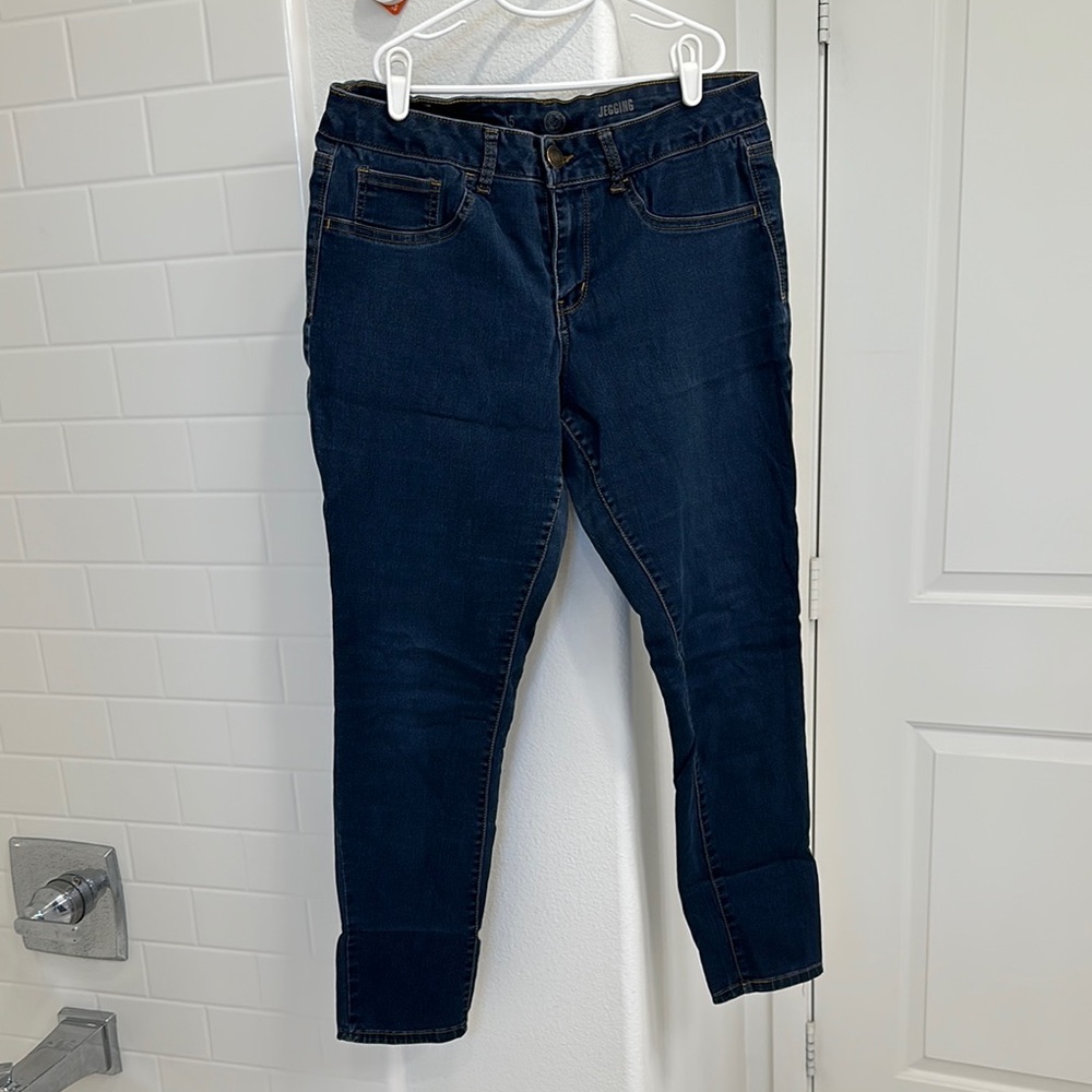 SO Gold and Blue Jeggings Tapered Fit
